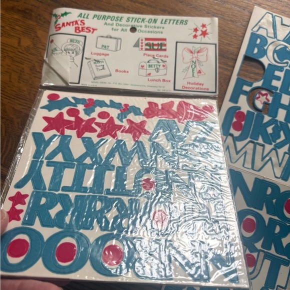 Vintage Blue Alphabet Stick-On Letters - Picture 8 of 8